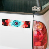 Big Bang - een rode en blauwe fractale explosie Bumpersticker (Op Truck)