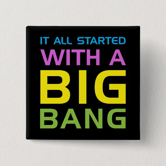 Big Bang Vierkante Button 5,1 Cm (Voorkant)