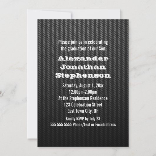 Big Banner jongens Aangepaste foto-Afstuderen Kaart (Achterkant)