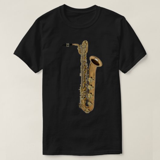 Big Baritone Saxophone Sticker T-shirt (Design voorkant)