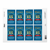 Big Bash Sweet 16 Waterfles Etiket (Full Sheet)