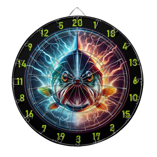 Big Bass Dart Board Adventure Design Dartbord (Voorkant)