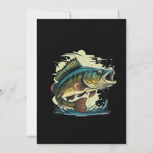 big-bass-fish-vector-cartoon-tshirt-big-bass-fish- kaart (Voorkant)