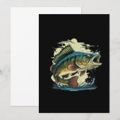 big-bass-fish-vector-cartoon-tshirt-big-bass-fish- kaart (Voorkant / Achterkant)