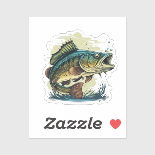 big-bass-fish-vector-cartoon-tshirt-big-bass-fish- sticker (Vel)