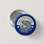 Big Bass Fisherman's Vaccine Button (Voorkant /achterkant)