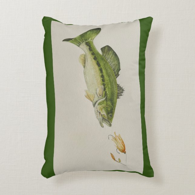 Big Bass Lumbar Pillow Accent Kussen (Voorkant(Verticaal))