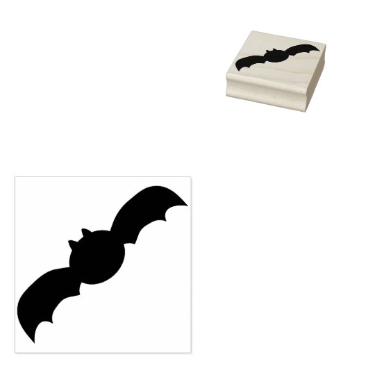 Big bat silhouette rubberstempel (Gestempeld)