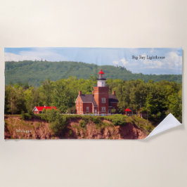 Big Bay Bay Lighthouder van waterbadhanddoek Strandlaken
