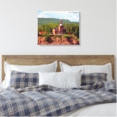 Big Bay Bay Lighthouder van watercanvas afdruk Canvas Afdruk (Insitu (Slaapkamer))
