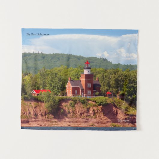 Big Bay Bay Lighthouder van watertapijt Wandkleed (Voorkant (horizontaal))