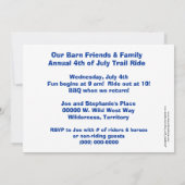 Big Bay Horse en de Amerikaanse vlag - Westerne pa Kaart (Achterkant)