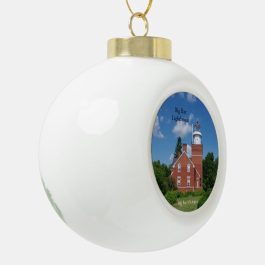 Big Bay Lighthouse ball of snowflake ornament (Links)
