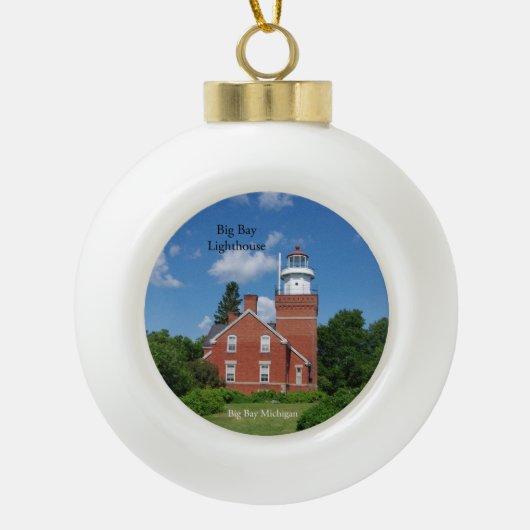 Big Bay Lighthouse ball of snowflake ornament (Voorkant)