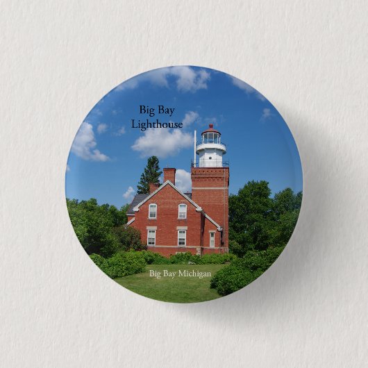 Big Bay Lighthouse knop Ronde Button 3,2 Cm (Voorkant)