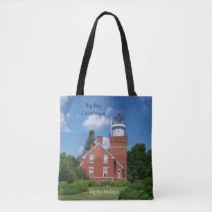 Big Bay Lighthouse over de hele canvas tas