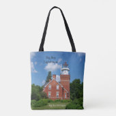 Big Bay Lighthouse over de hele canvas tas (Achterkant)