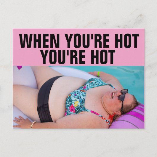 BIG BBW BIG BIKINI-MEISJE VOOR ELK Briefkaart (Voorkant)