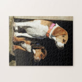 Big Beagle Sister en Little Brother Beagle Legpuzzel (Horizontaal)