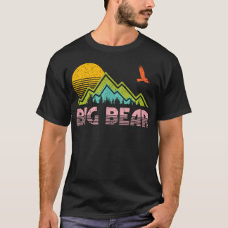 Big Bear Lake Californië Retro T-shirt