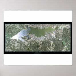 Big Bear Lake, Californië satellietposter Poster