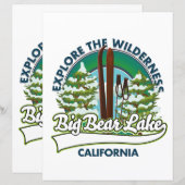 Big Bear Lake Californië ski logo (Voorkant / Achterkant)