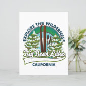 Big Bear Lake Californië ski logo (Staand voorkant)