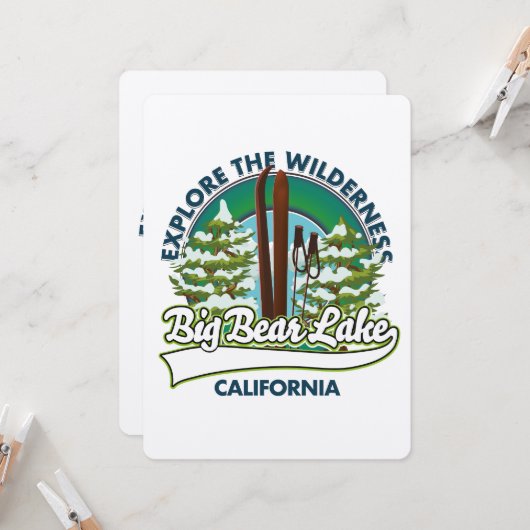 Big Bear Lake Californië ski logo (Voorkant / Achterkant in situ)