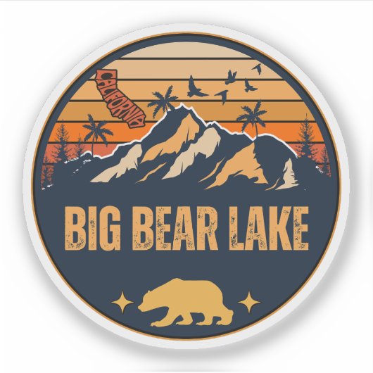 Big Bear Lake, Californië Sticker (Voorkant)