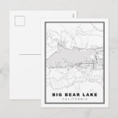 Big Bear Lake Kaart (Voorkant / Achterkant)