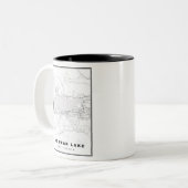 Big Bear Lake Kaart Tweekleurige Koffiemok (Voorkant links)