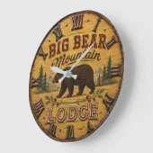 Big Bear Mountain Lodge Rustic Grote Klok (Hoek)