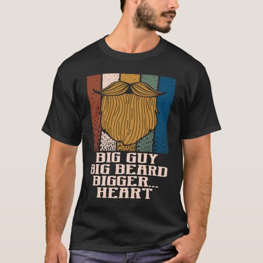 Big Beard Bigger Heart papa Humor T-shirt (Voorkant)