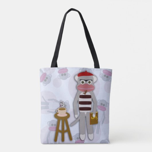 Big Beatnik Sockmonkey Tote Bag (Achterkant)
