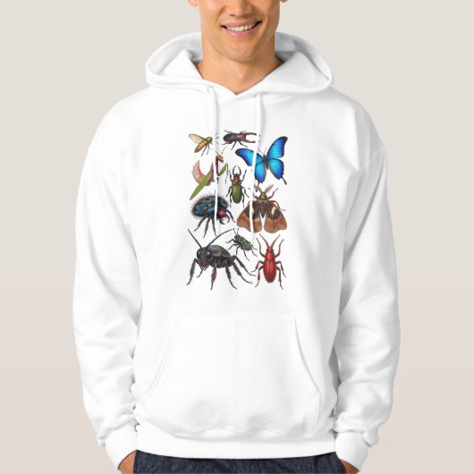 Big beautiful bugs insect art entomology science  hoodie (Voorkant)