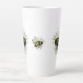 Big Beautiful Bumble BEE, Digital Drawing Latte Mok (Voorkant)