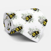 Big Beautiful Bumble BEE, Digital Drawing Stropdas (Opgerold)