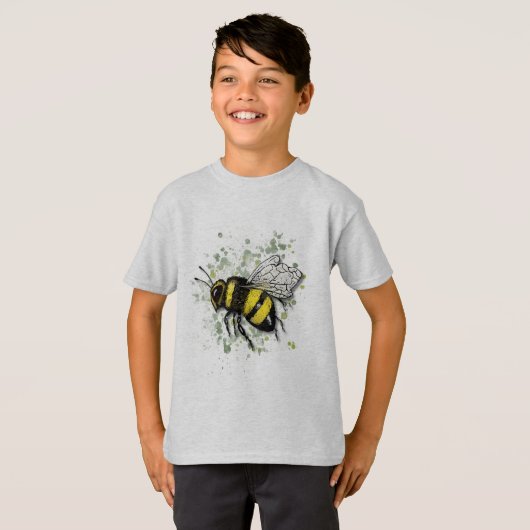 Big Beautiful Bumble BEE, Digital Drawing T-shirt (Voorkant volledig)