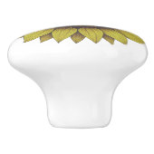 Big Beautiful Earthy Sunflower Unisex Keramische Knop (Zijkant)