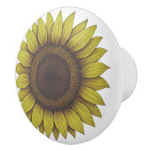 Big Beautiful Earthy Sunflower Unisex Keramische Knop (Rechts)