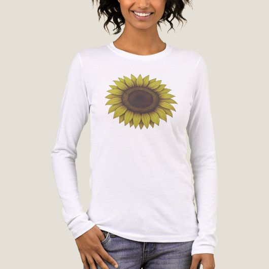 Big Beautiful Earthy Sunflower Unisex Tri-Blend Shirt (Voorkant volledig)