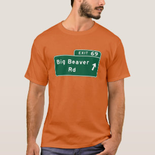 Big Beaver Road, Road Sign, Michigan, Verenigde St T-shirt