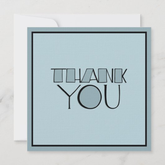 Big Bedankt blauw Dank u de uitnodiging van het Te (Achterkant)