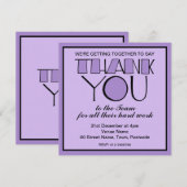 Big Bedankt paars Dank je wel de uitnodiging van h (Voorkant / Achterkant)