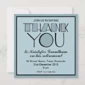 Big Bedankt voor de blauwe uitnodiging tot pension (Voorkant)