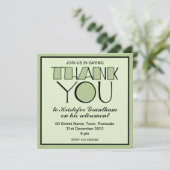 Big Bedankt voor de groene uitnodiging tot pension (Staand voorkant)