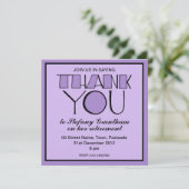 Big Bedankt voor de paarse uitnodiging tot pension (Staand voorkant)