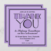 Big Bedankt voor de paarse uitnodiging tot pension (Voorkant / Achterkant)