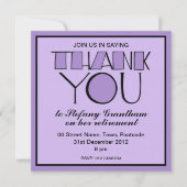 Big Bedankt voor de paarse uitnodiging tot pension (Voorkant)