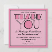 Big Bedankt voor de roze uitnodiging tot pensioner (Voorkant)